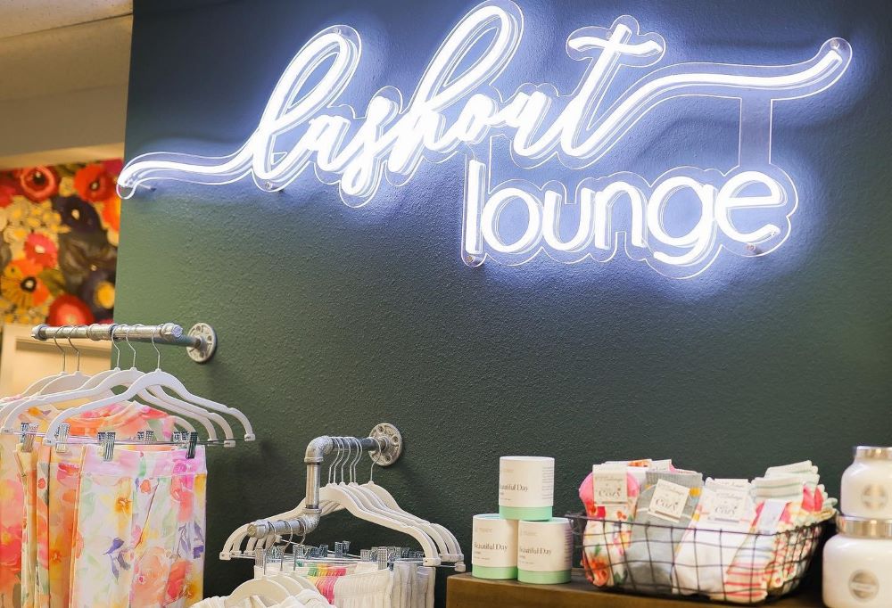 Custom Neon® in-store signage @lashoutesthetics
