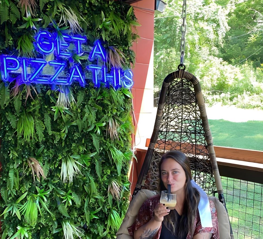Custom Neon® outdoor restaurant signage for @3palmsvi