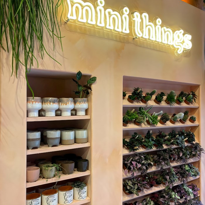 Mini Things Custom Neon® warm white product wayfinding sign  @nice.things plant store