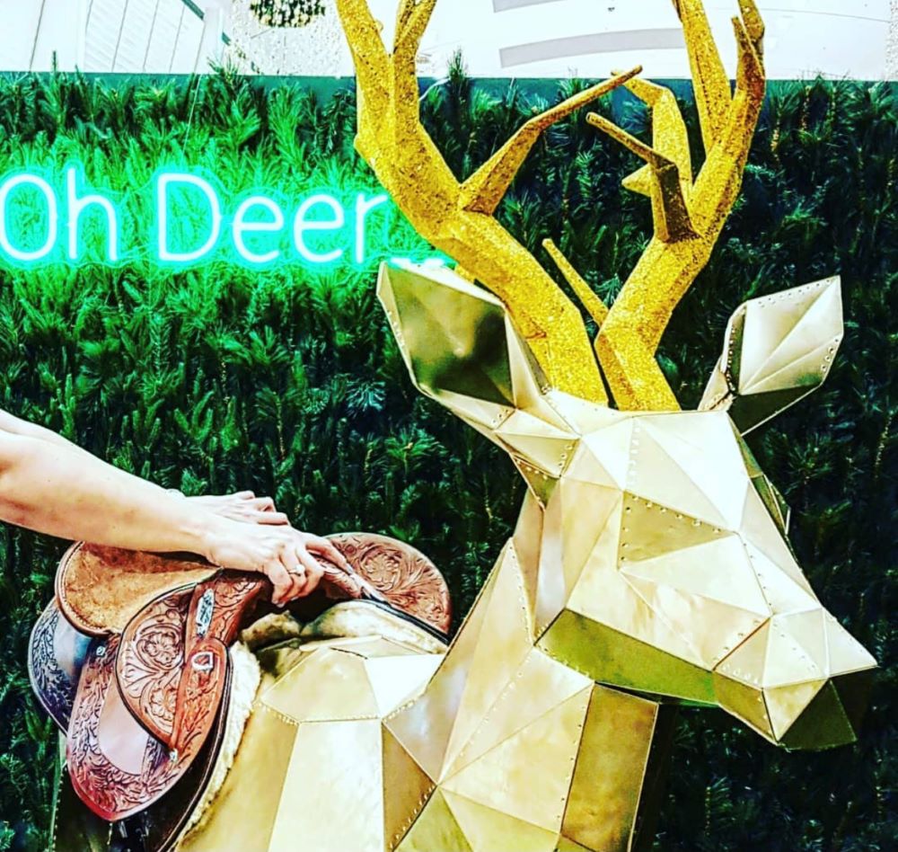 Custom Neon® Oh Deer Christmas light @rhodeswaterside