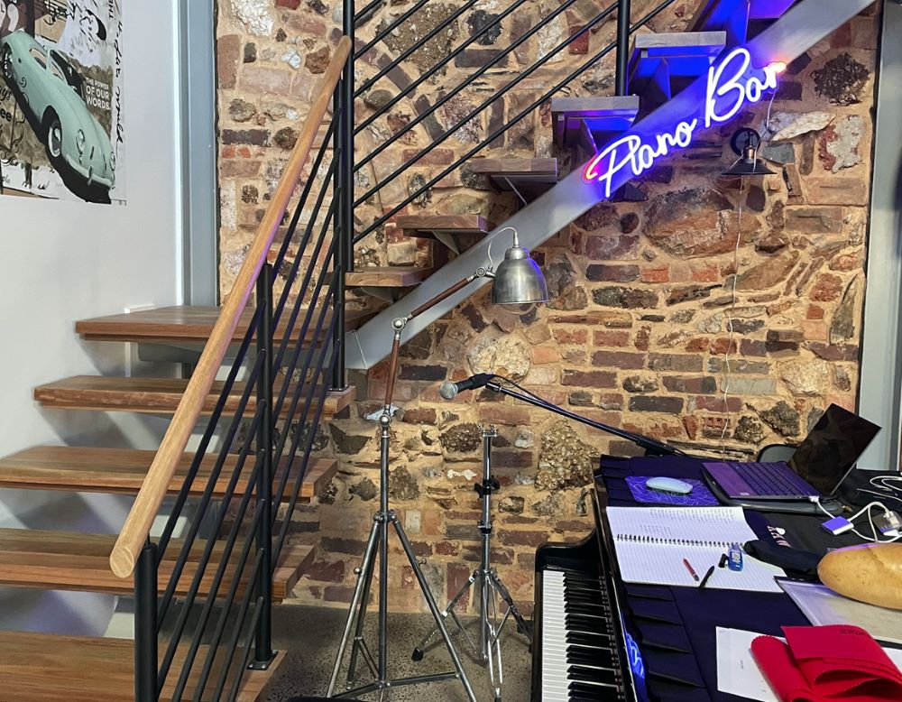 Custom Neon® Piano Bar home studio sign