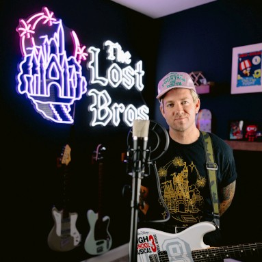Custom Neon® multi-colored logo for a home recording studio @thelostbros