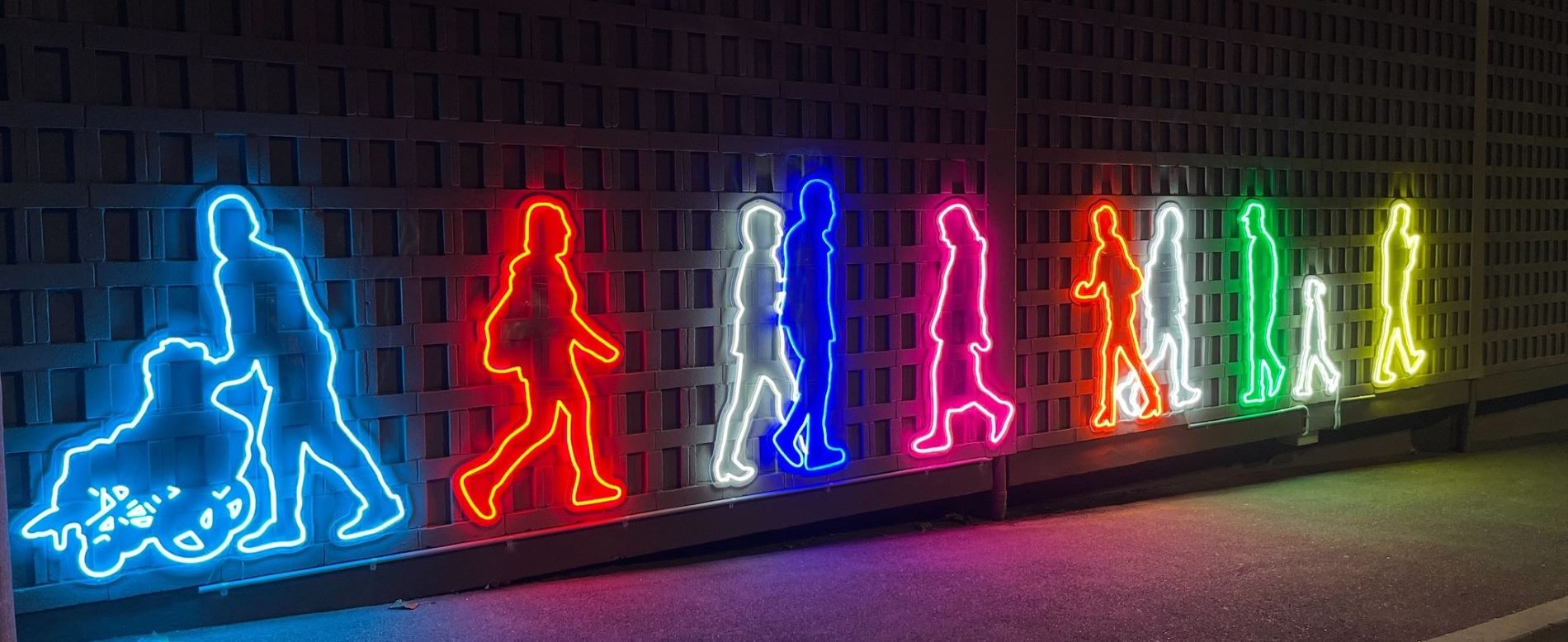 Custom Neon® outdoor street art @whitenight