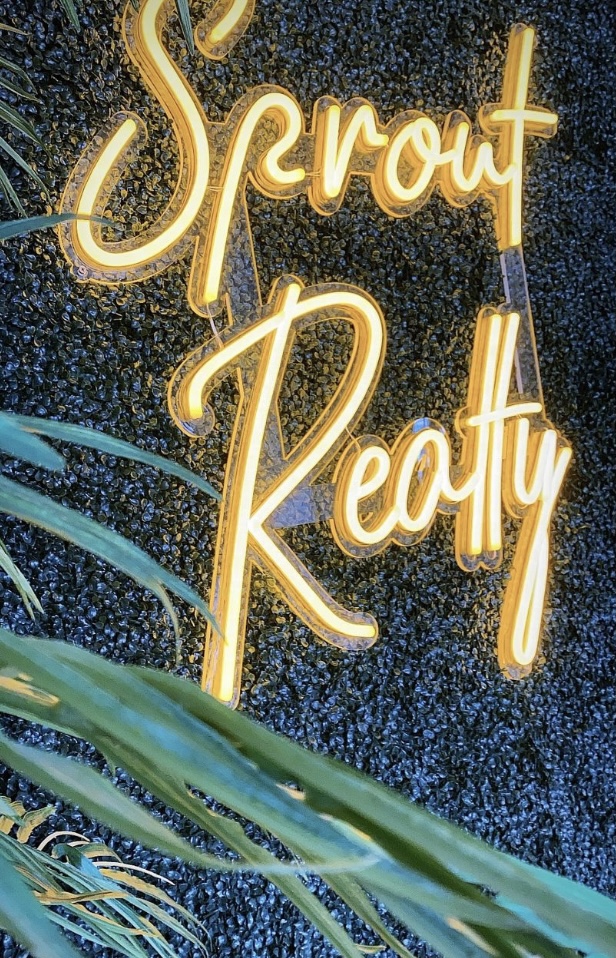 Custom Neon® company name sign @sprout.realtyhouston