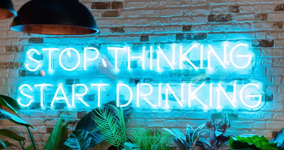 Light blue Custom Neon® quote sign on brick wall @marketplacevauxhall