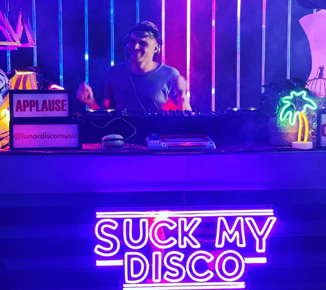 Custom Neon® DJ club sign @suckmydisco @dan_bmusik