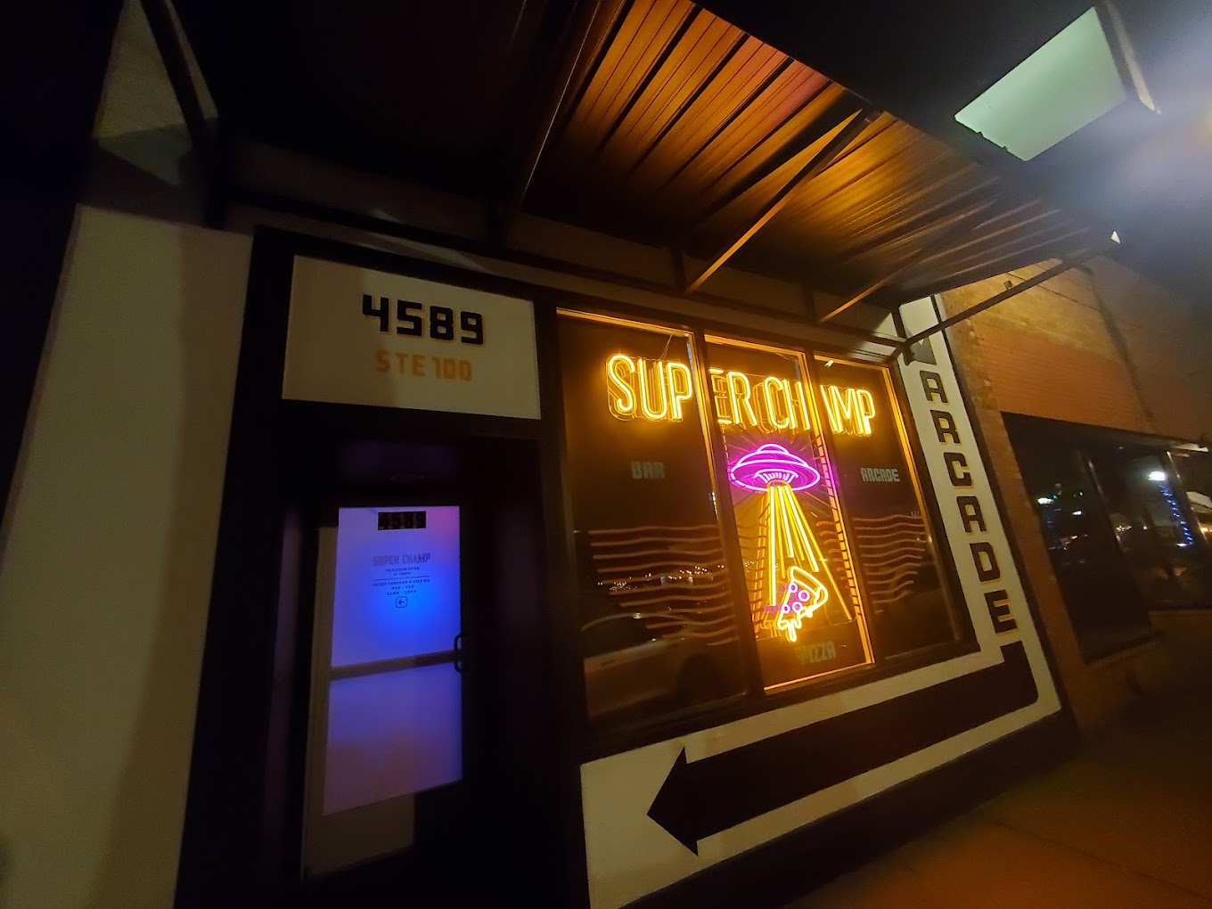 Custom Neon® animated window signage @superchampfun