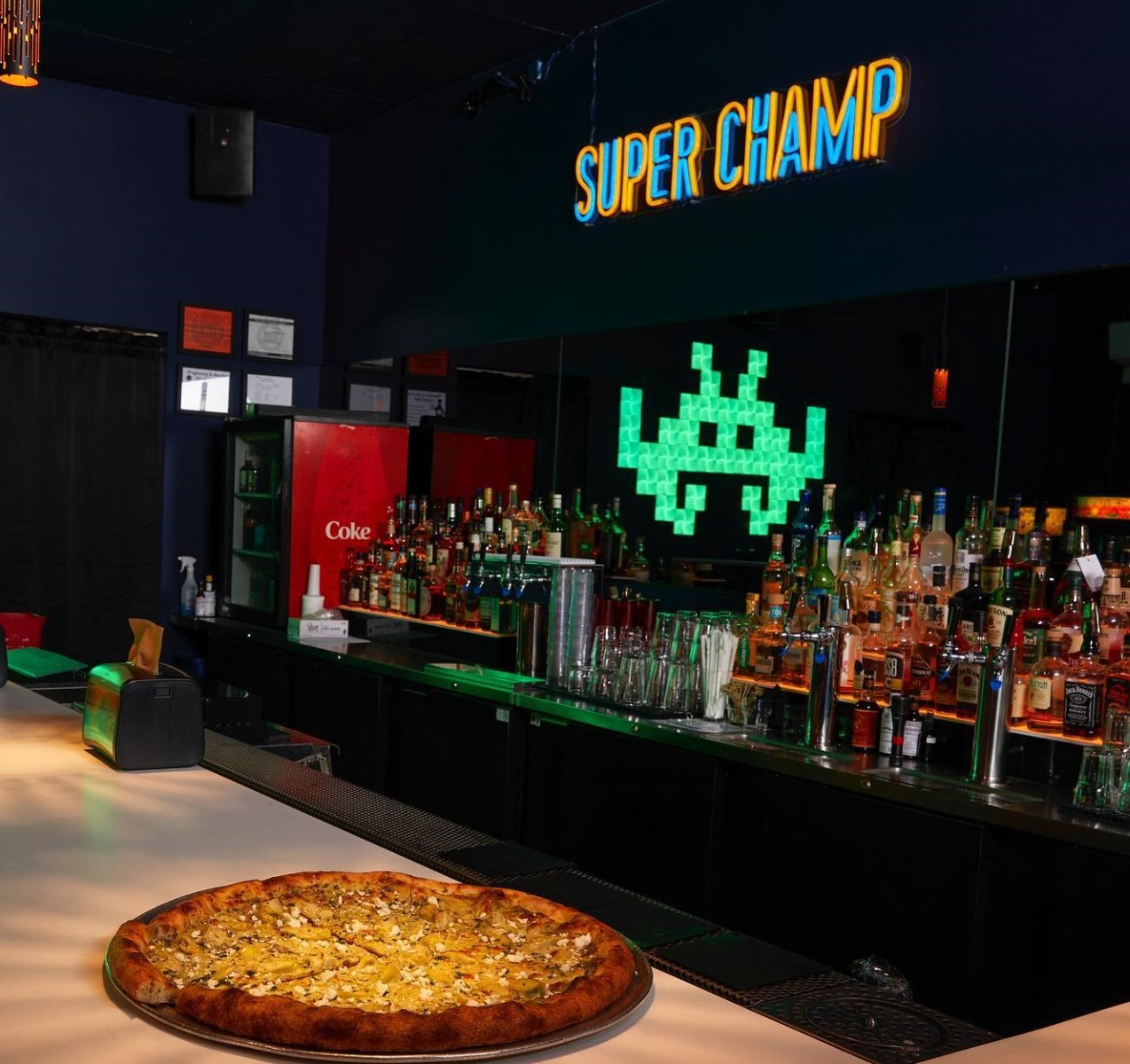 Custom Neon® arcade name sign @superchampsuperfun