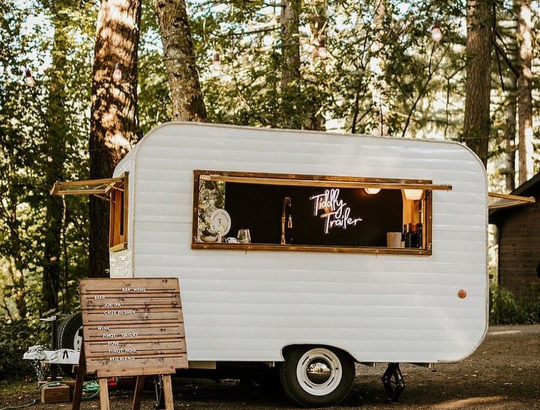 Custom Neon® white bar van sign @tiddlytrailer