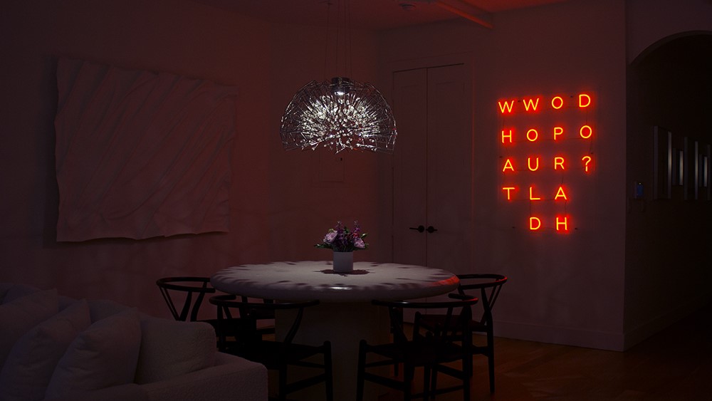 What Would Oprah Do? color changing Custom Neon® RGB sign on red @inspiredcitizen